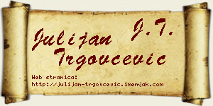 Julijan Trgovčević vizit kartica